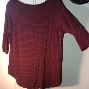 American Eagle Outfitters Tops - Maroon/black 3/4 length American eagle top American Eagle Outfitters Tops - Maroon/black 3/4 length American eagle top